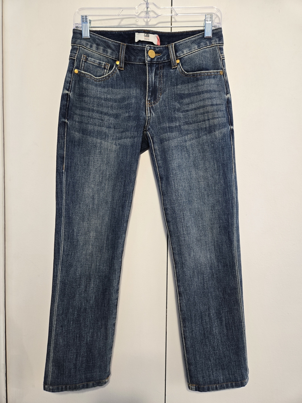 Cabi Harlow‎ Relaxed Straight Boyfriend Jeans Size 00 Medium Wash
